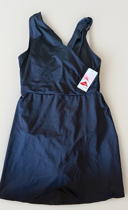 Lands' End Other - LANDS END Black Tummy Control Slimming Swim Dress Swimsuit One piece Women's 10D